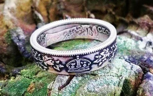 Silver Canadian Quarter Coin Ring