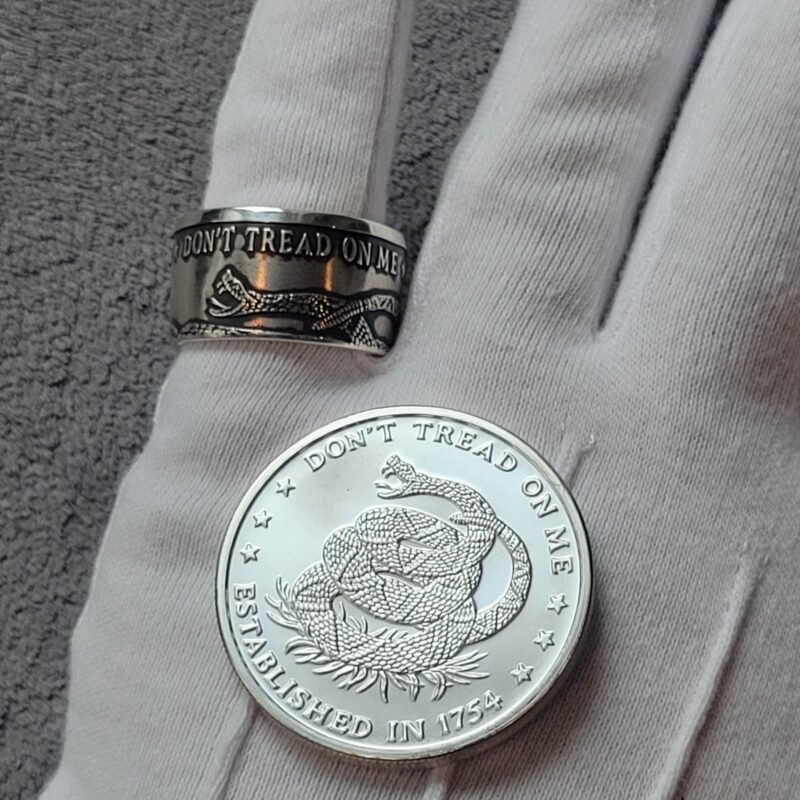 Dont Tread On Me Ring | Coinage Rings® | Made from 999 Fine Silver