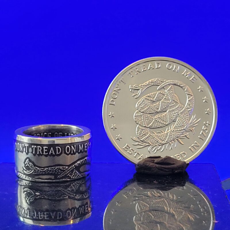 Dont Tread On Me Ring | Coinage Rings® | Made from 999 Fine Silver