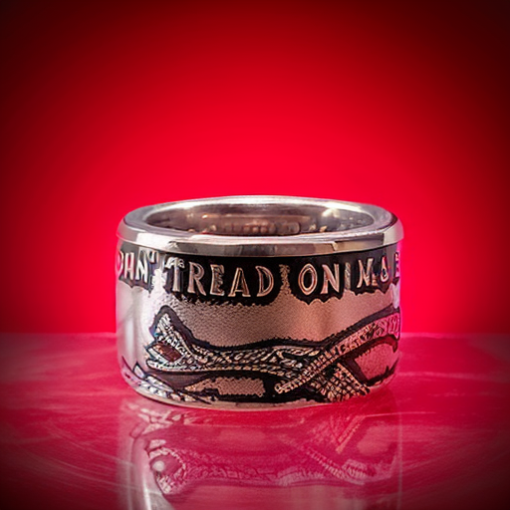Don't Tread on Me Silver Coin Ring