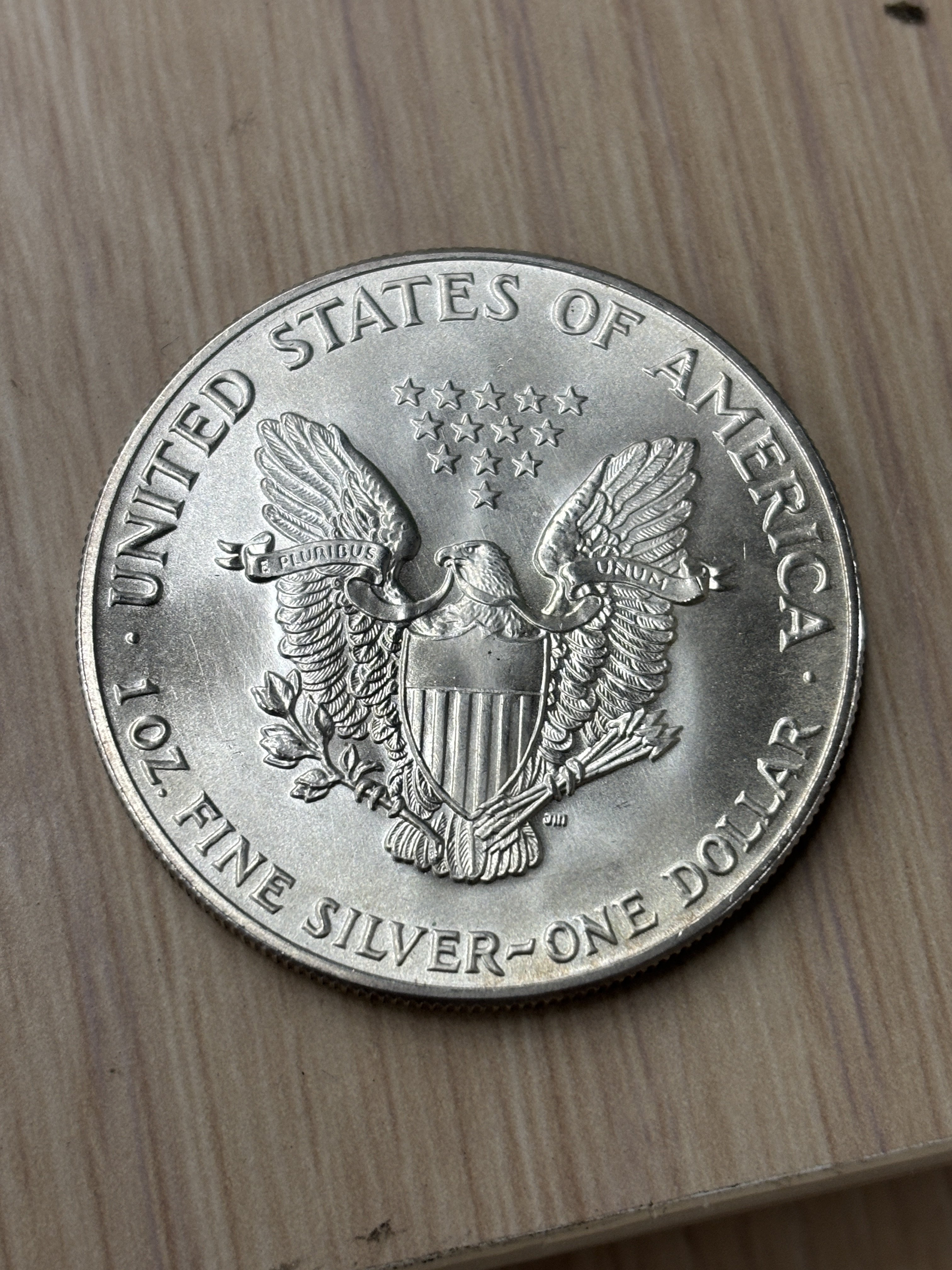 Authentic error on coin reverse