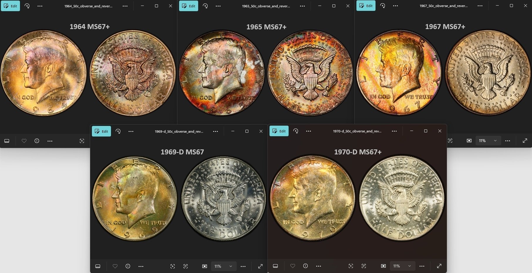 1964-1970 silver set