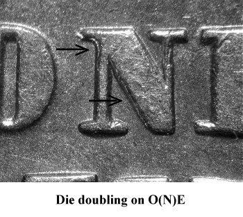 1875-S dime die variations comparison