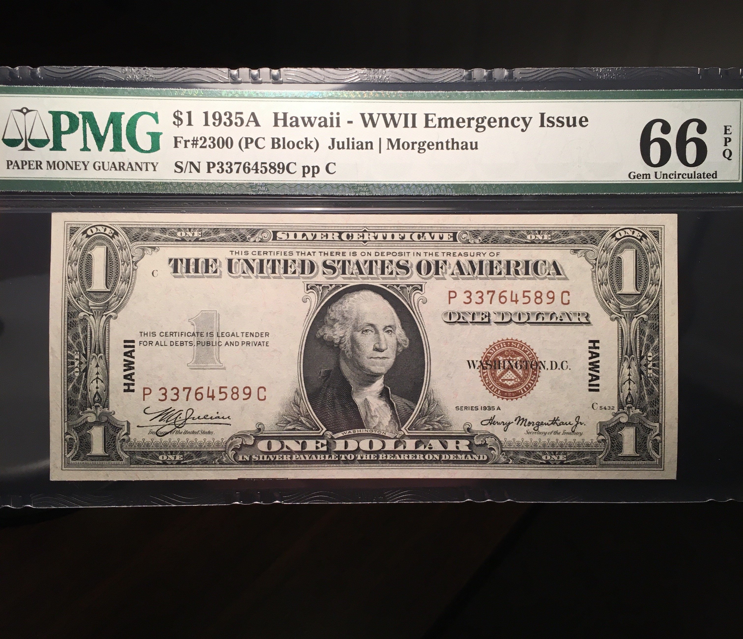 Verified $1 Hawaii note