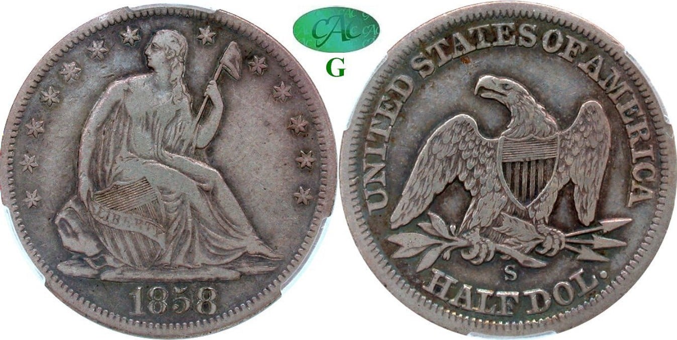 CACG VF20 coin with original surfaces