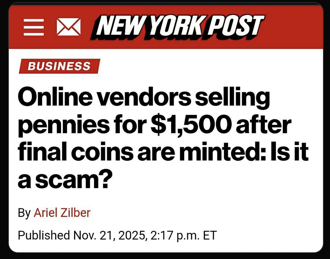 Beginner penny collection album