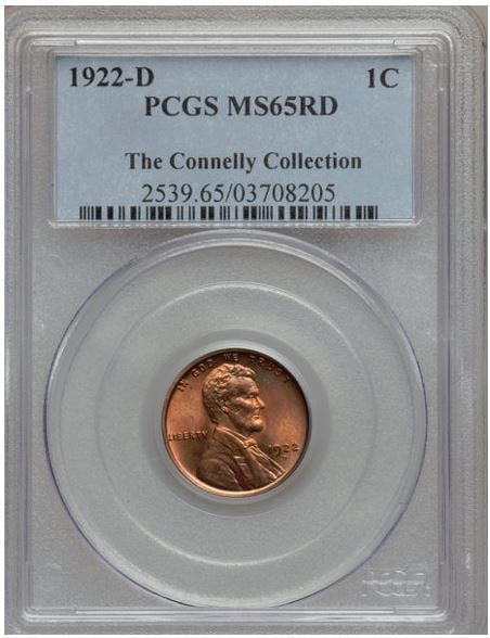 1922-D Reverse Clash Mark showing striking errors