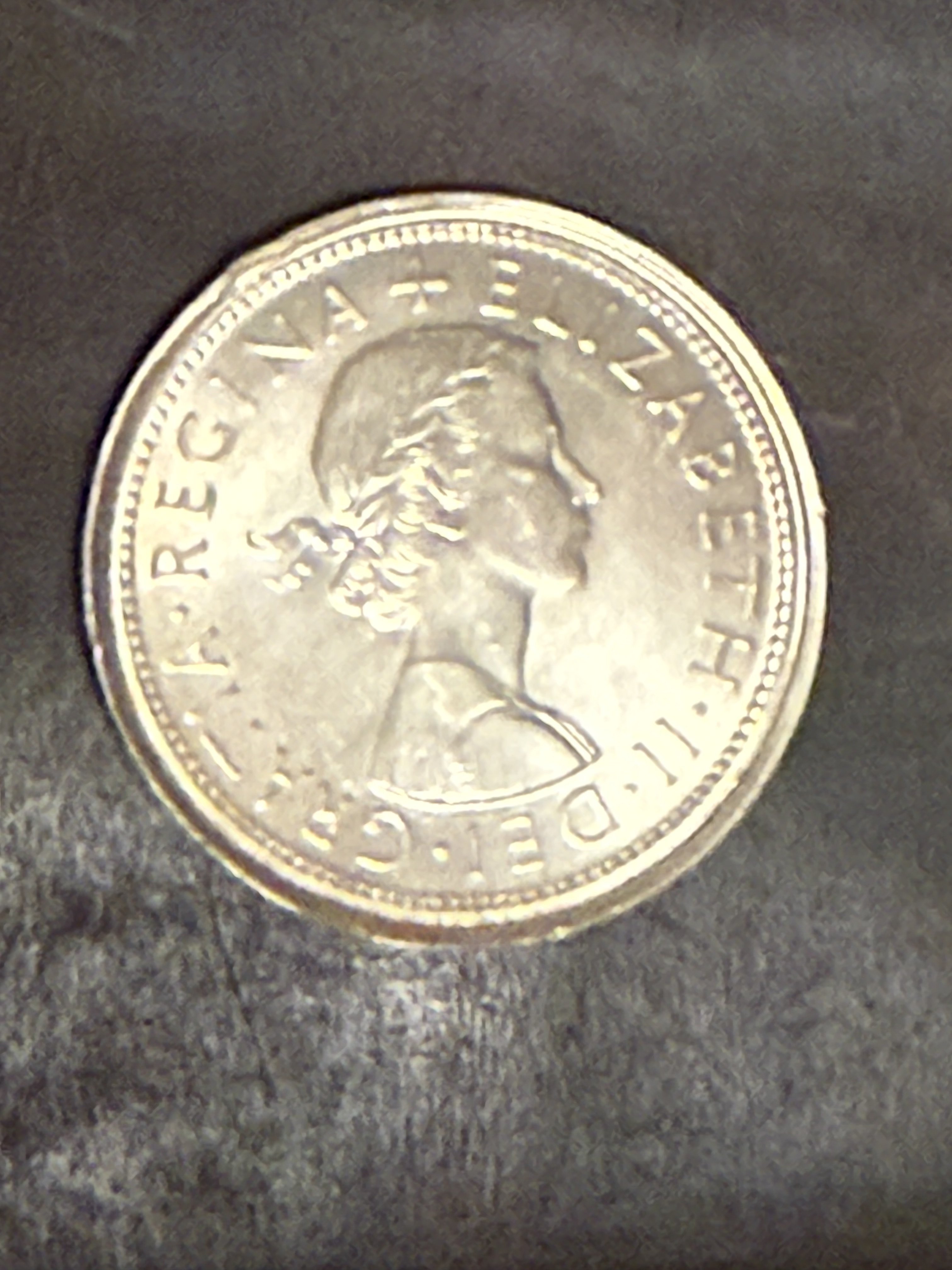 Elizabeth II Halfcrown Obverse Closeup