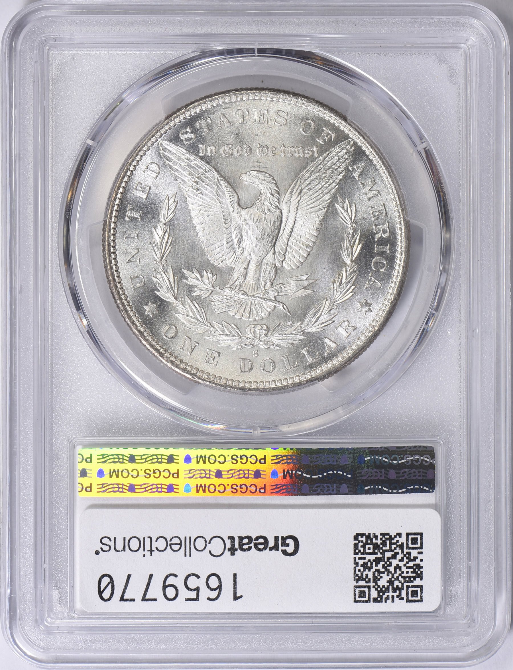 Morgan Dollar Reverse Wing Line Close-Up