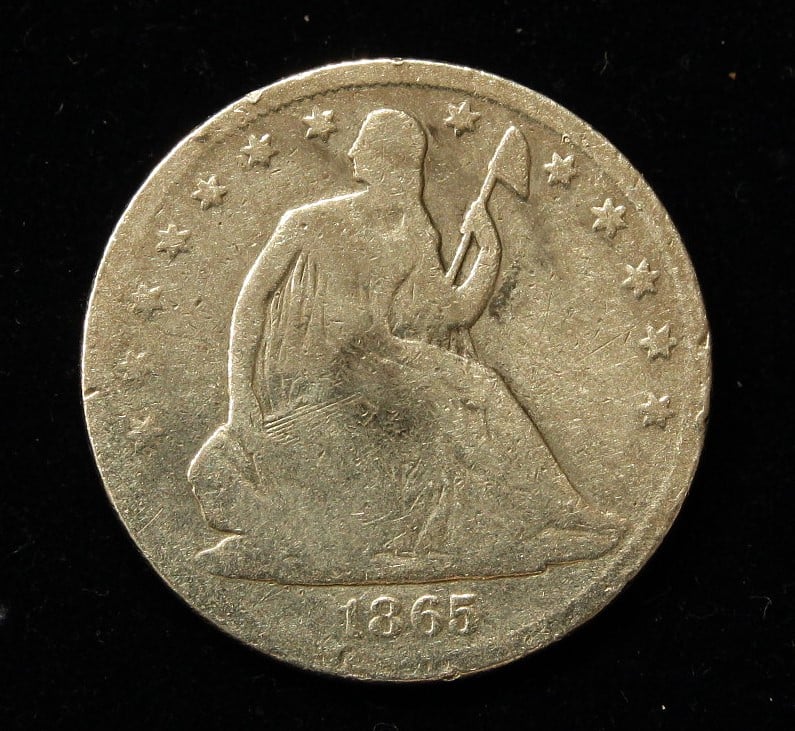 1865 Obverse Die Markers showing Liberty details