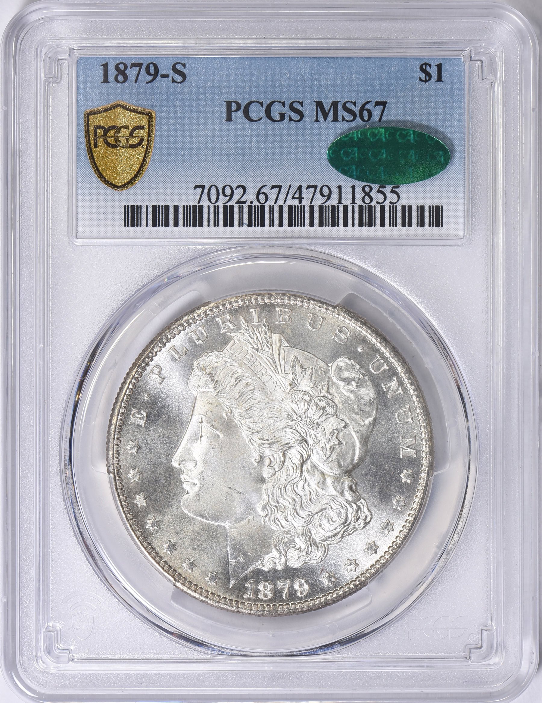 Morgan Dollar Obverse Showing Diagnostic Feather Details