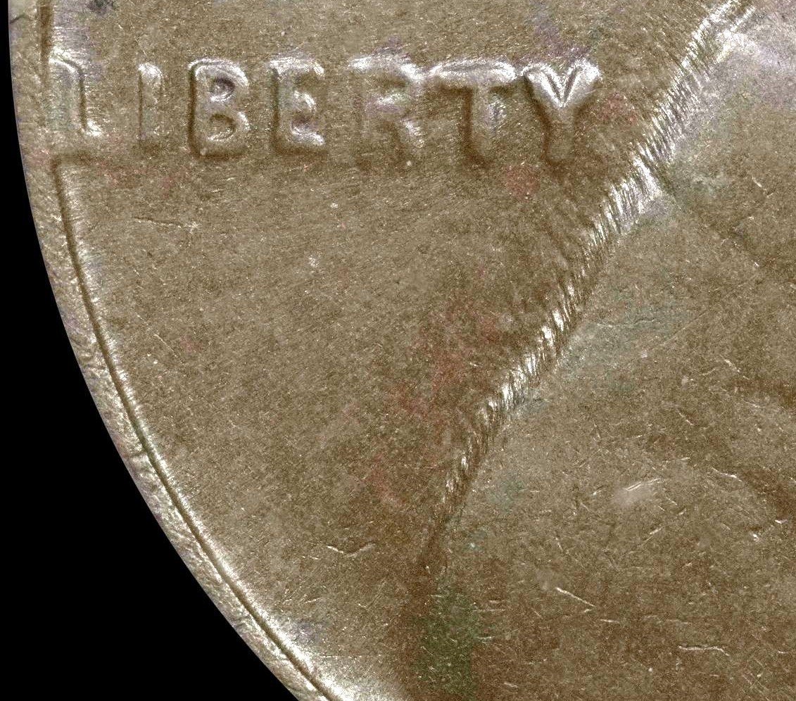 1922-D cent with textbook die erosion patterns
