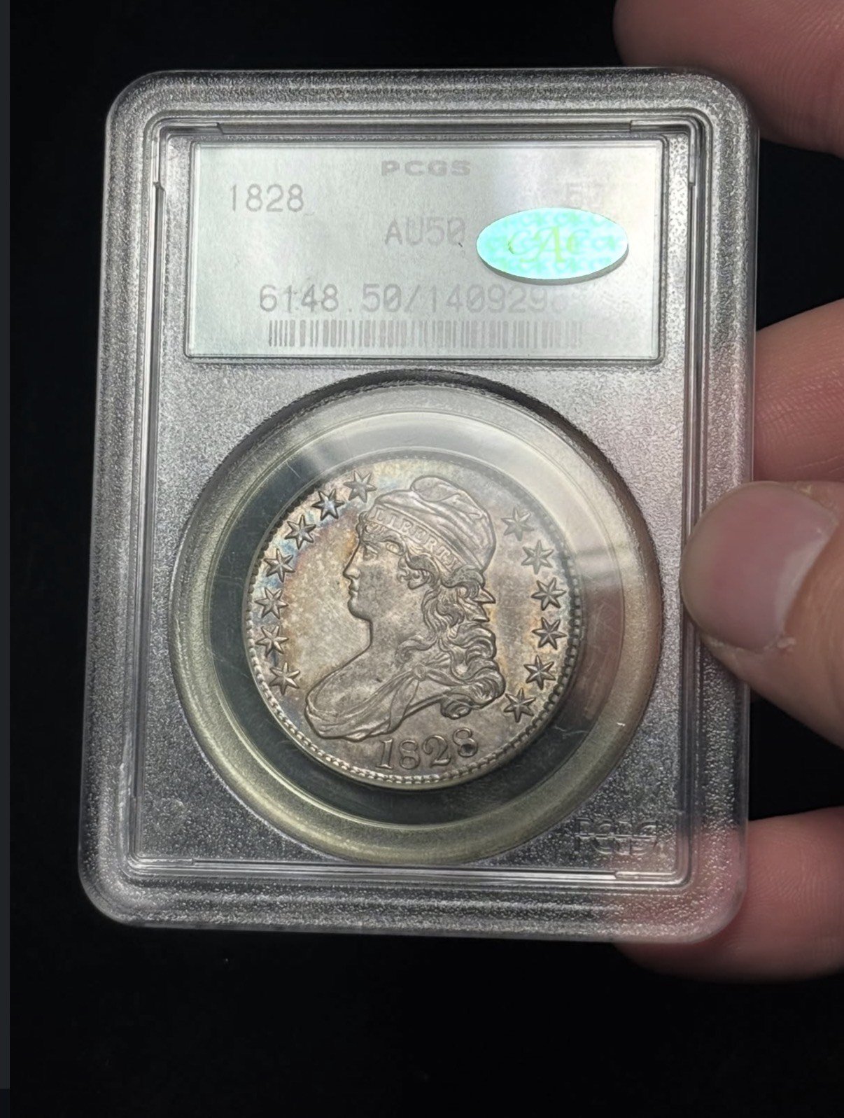 Bust Half Dollar before CAC Gold sticker